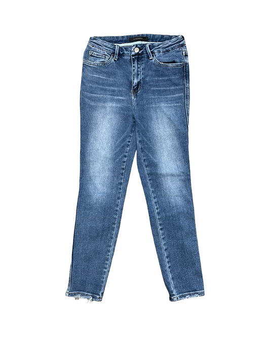 Jeans Skinny By Flying Monkey In Blue Denim, Size:6