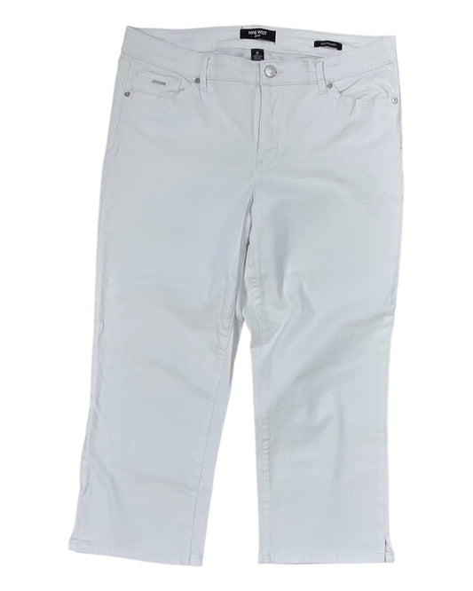 Jeans Cropped By Nine West In White Denim, Size:12