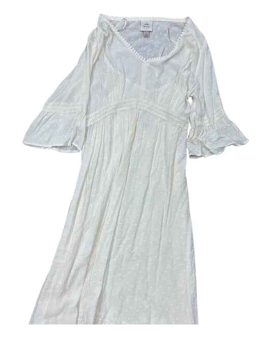 Dress Casual Maxi By Knox Rose In Cream, Size:M