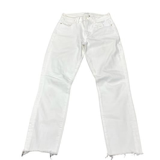 Jeans Skinny By Frame In White, Size:2