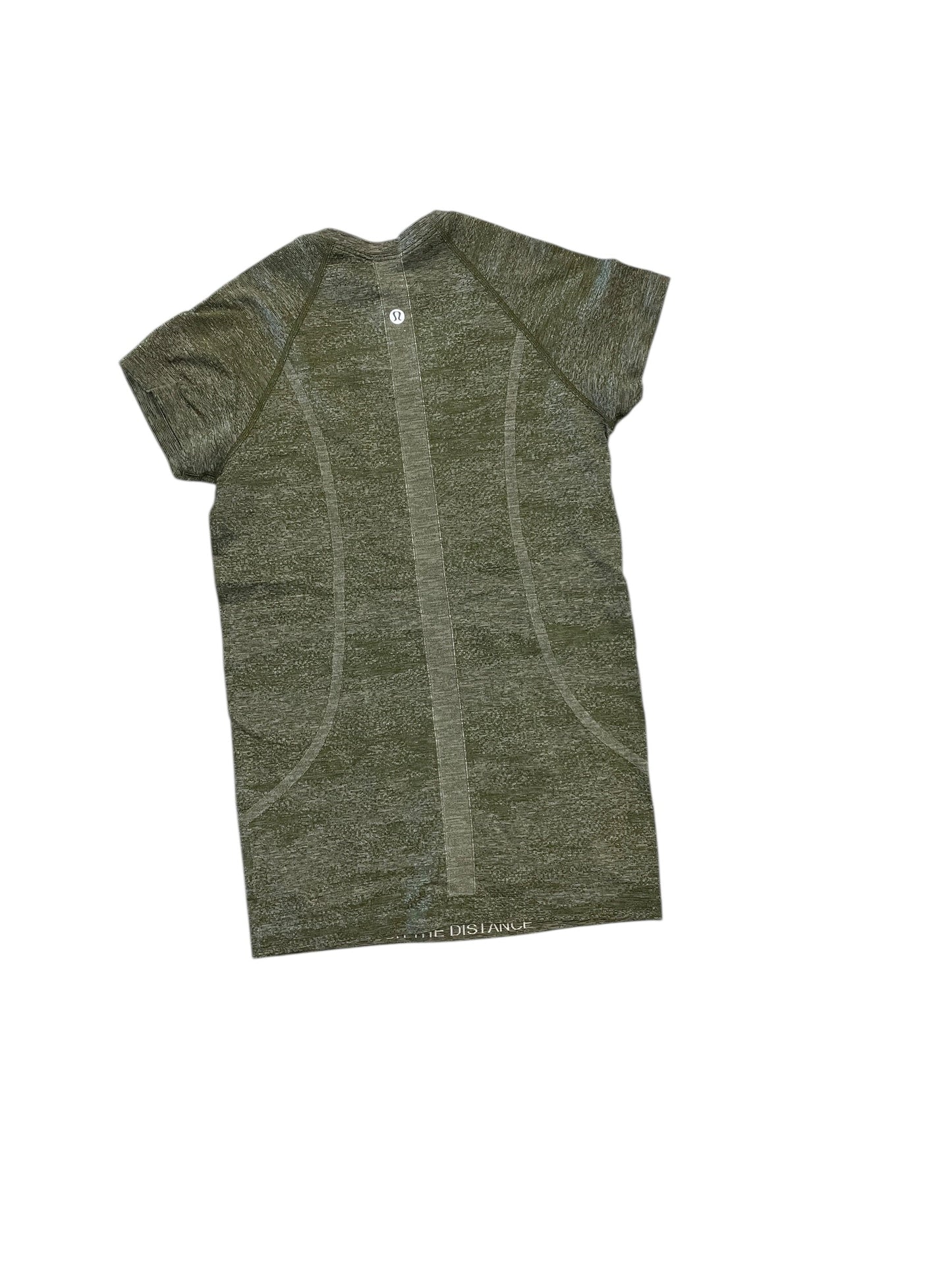 Athletic Top Ss By Lululemon In Green, Size:S