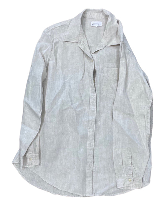Blouse Ls By Gap In Tan, Size:M