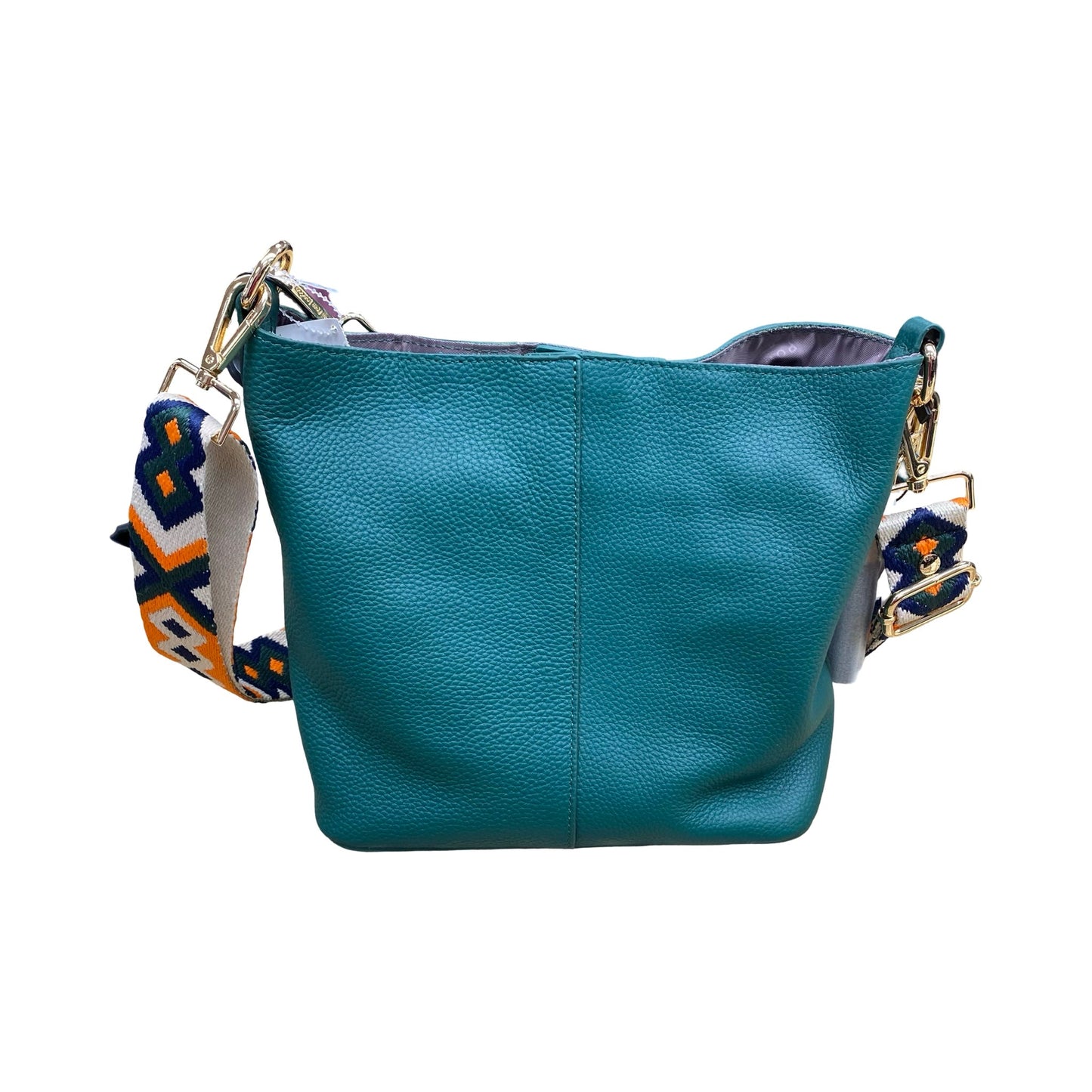 Handbag Leather By Pom Pom In Green, Size:Medium