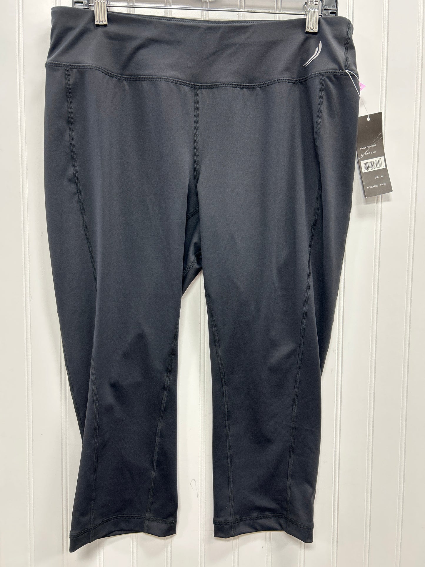 Athletic Leggings Capris By Exertek In Black, Size:Xl