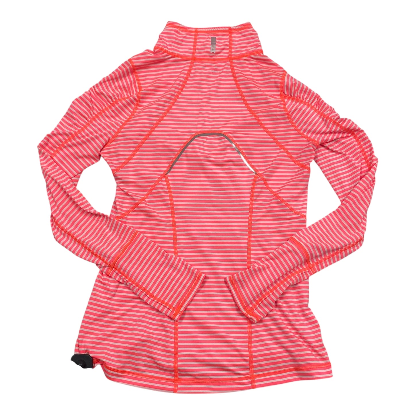 Athletic Top Ls Collar By Zella In Striped Pattern, Size:M