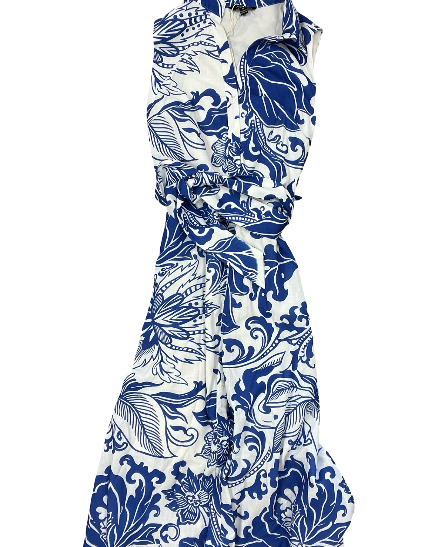 Dress Casual Maxi By Clothes Mentor In Blue & White, Size:M