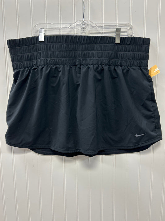 Athletic Skort By Nike Apparel In Black, Size:1X