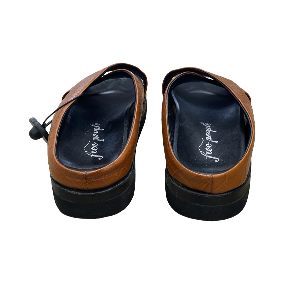 Sandals Heels Platform By Free People In Brown, Size:7.5