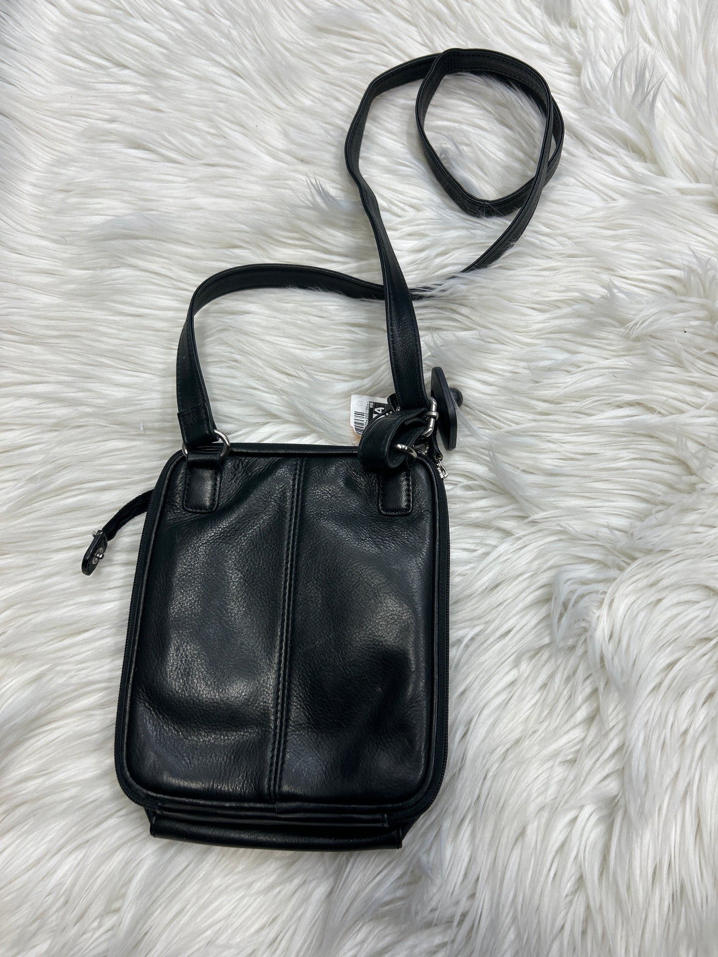 Handbag Leather By Fossil In Black, Size:Medium