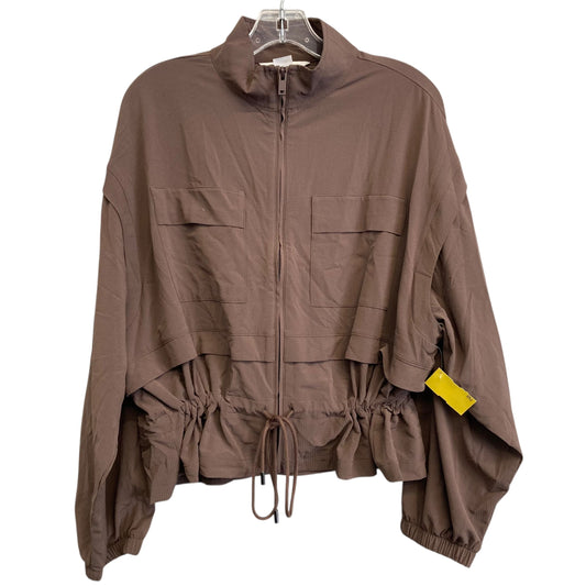 Athletic Jacket By Rae Mode In Brown, Size:1X