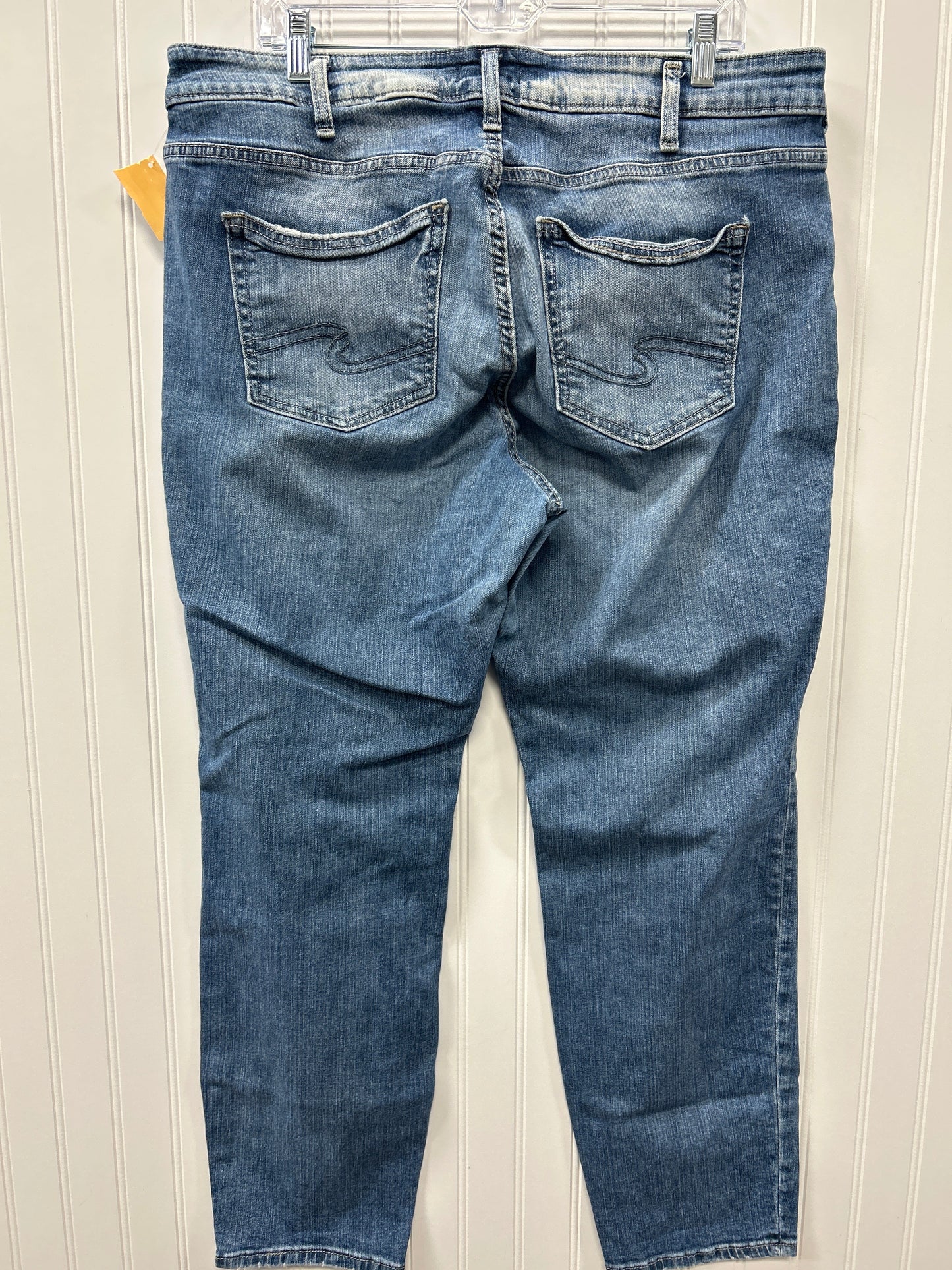 Jeans Straight By Silver In Blue Denim, Size:16L