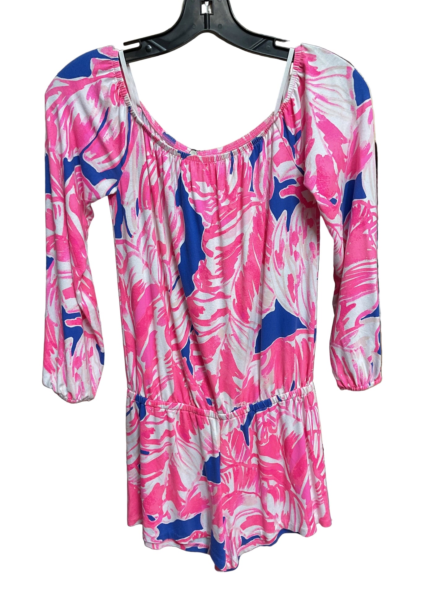 Romper By Lilly Pulitzer In Blue & Pink, Size:Xxs