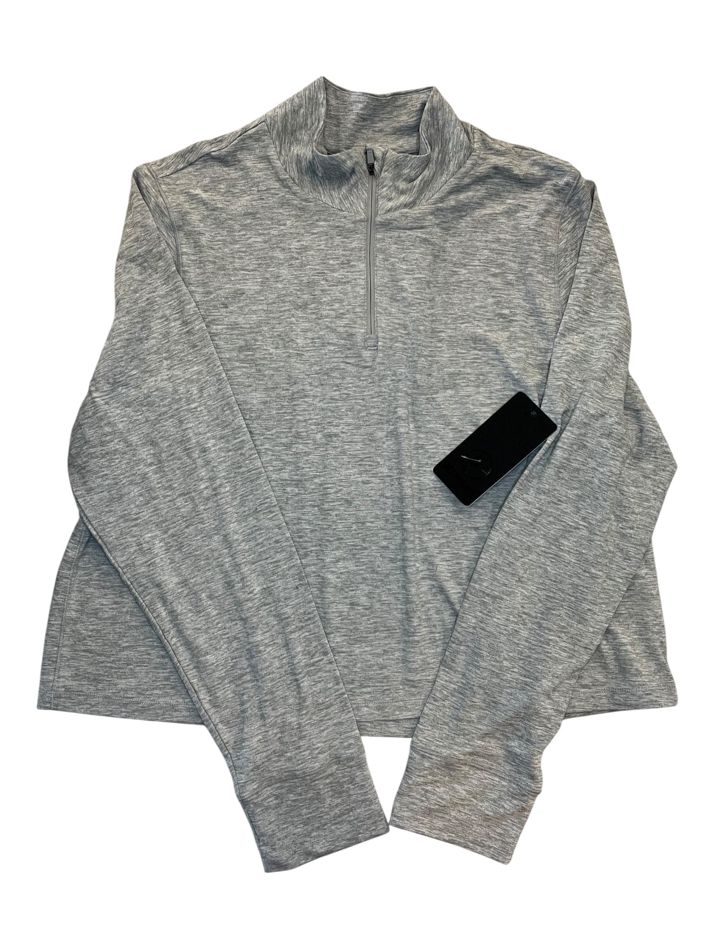 Athletic Top Ls Collar By 90 Degrees By Reflex In Grey, Size:Xxl