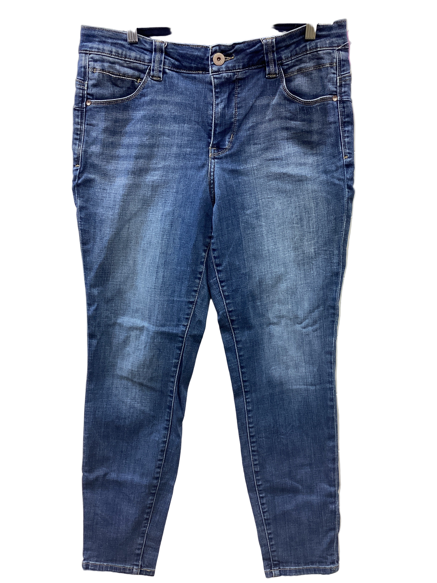 Jeans Skinny By Jag In Blue Denim, Size:14