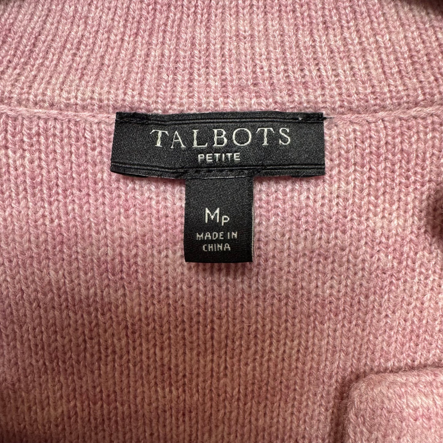 Sweater Cardigan By Talbots In Pink, Size: Mp