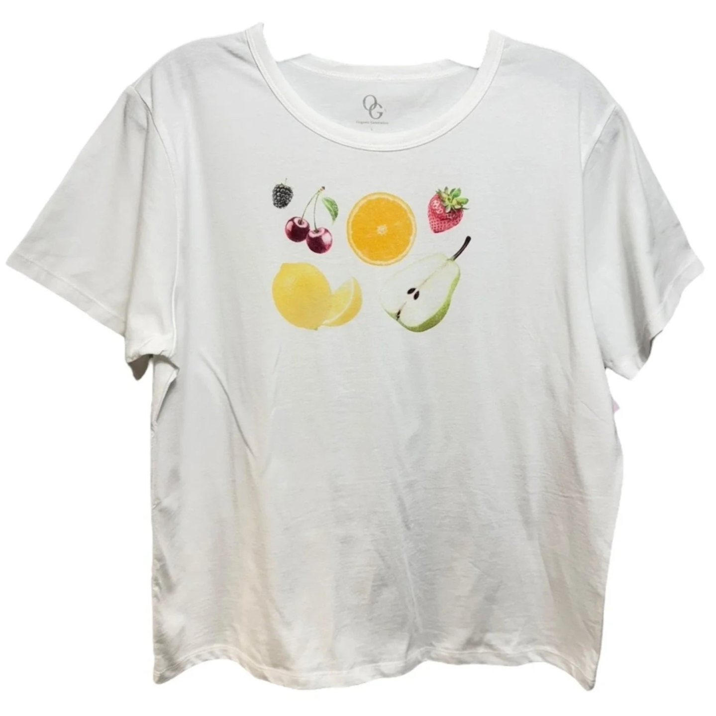 Top Short Sleeve By Organic Generation In White, Size: L