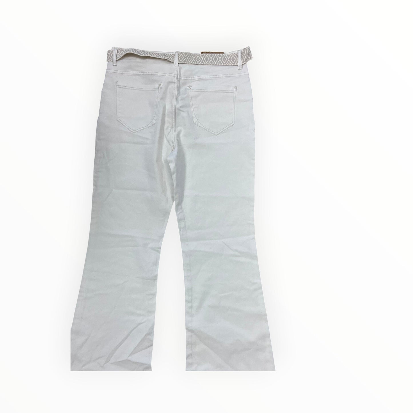 Jeans Wide Leg By Kensie In Cream Denim, Size:14