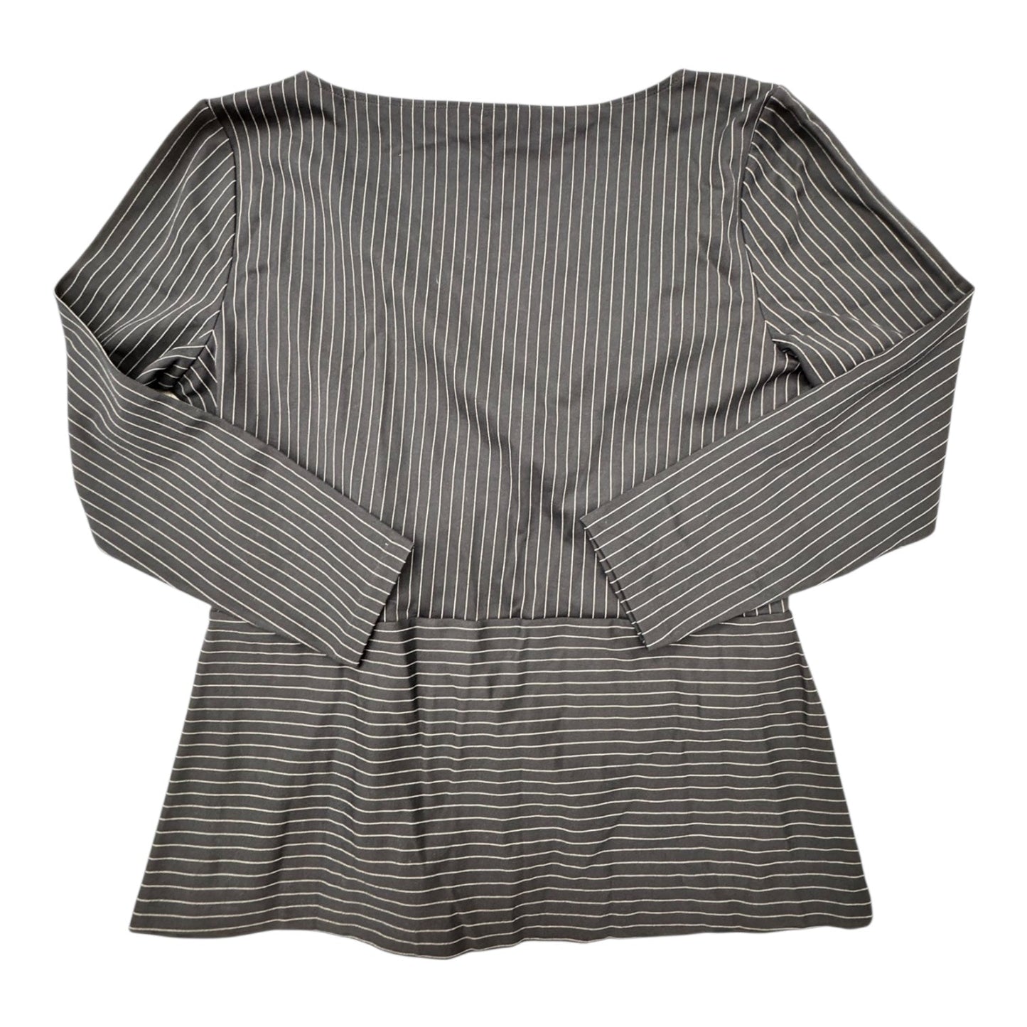 Top Ls By Ann Taylor In Navy Striped Pattern, Size:L