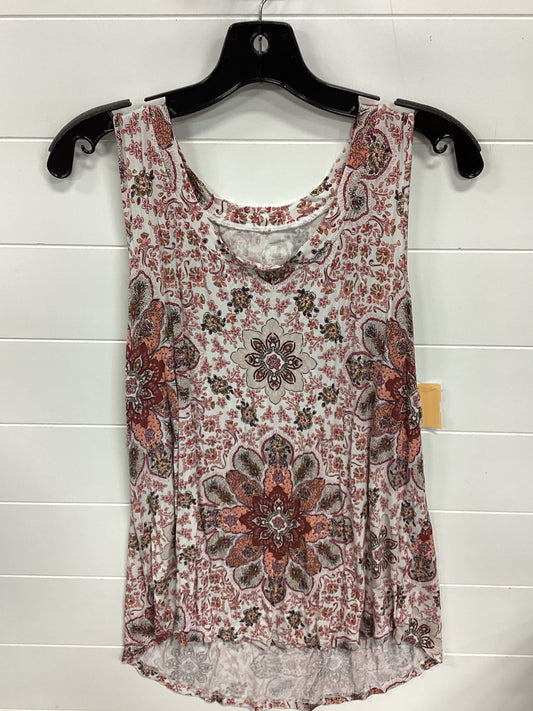 Top Sleeveless By Maurices In Red & White, Size:1X