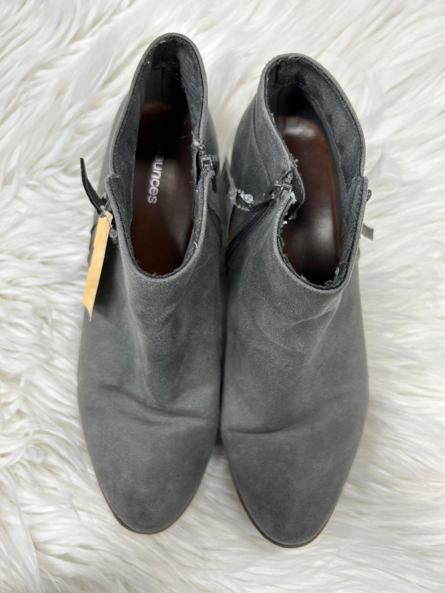 Boots Ankle Heels By Maurices In Grey, Size:8.5