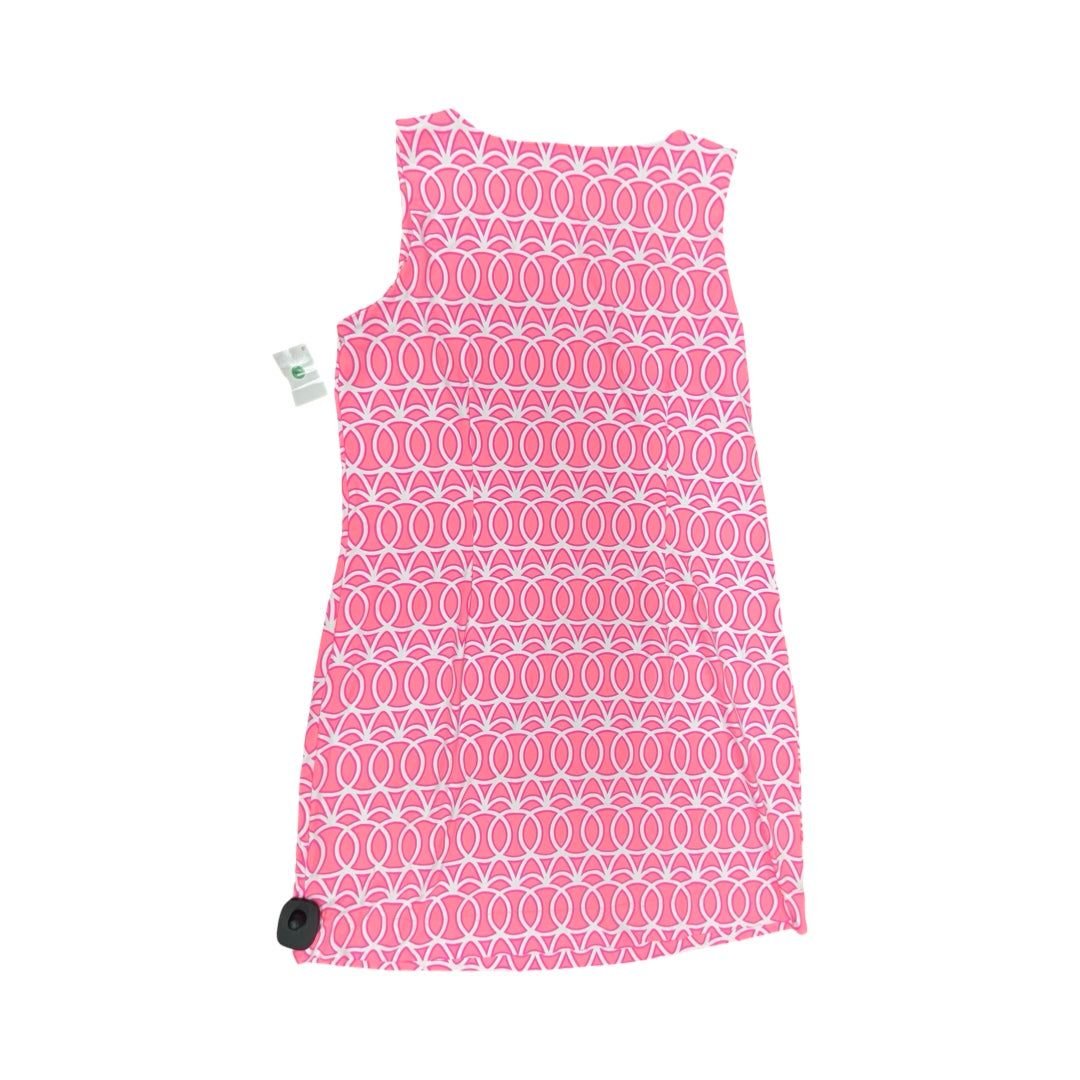Dress Casual Short By Lulu B In Pink & White, Size:L