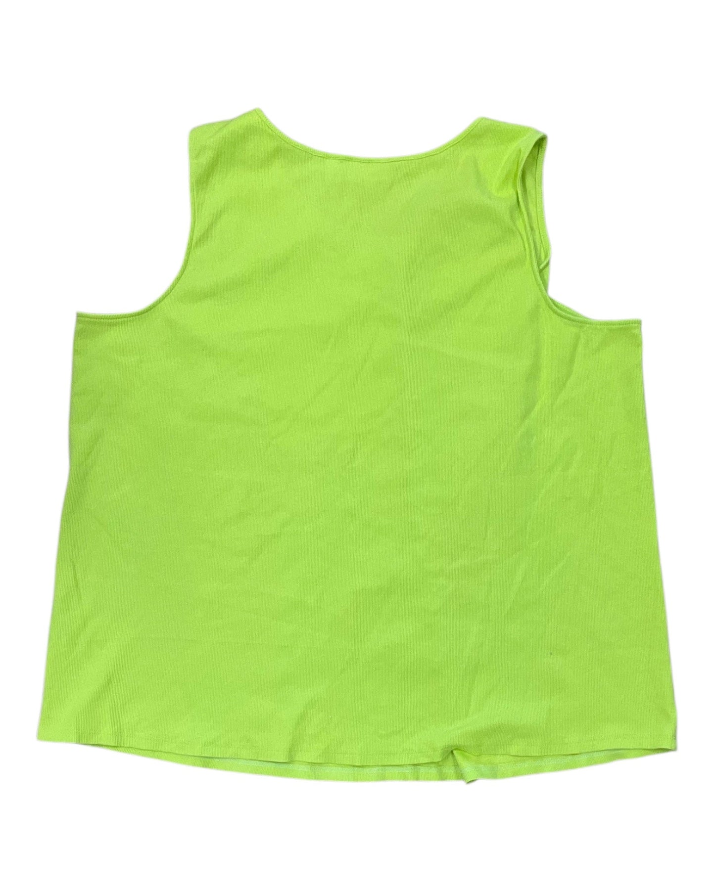 Top Sleeveless Basic By Belle By Kim Gravel In Green, Size:3X