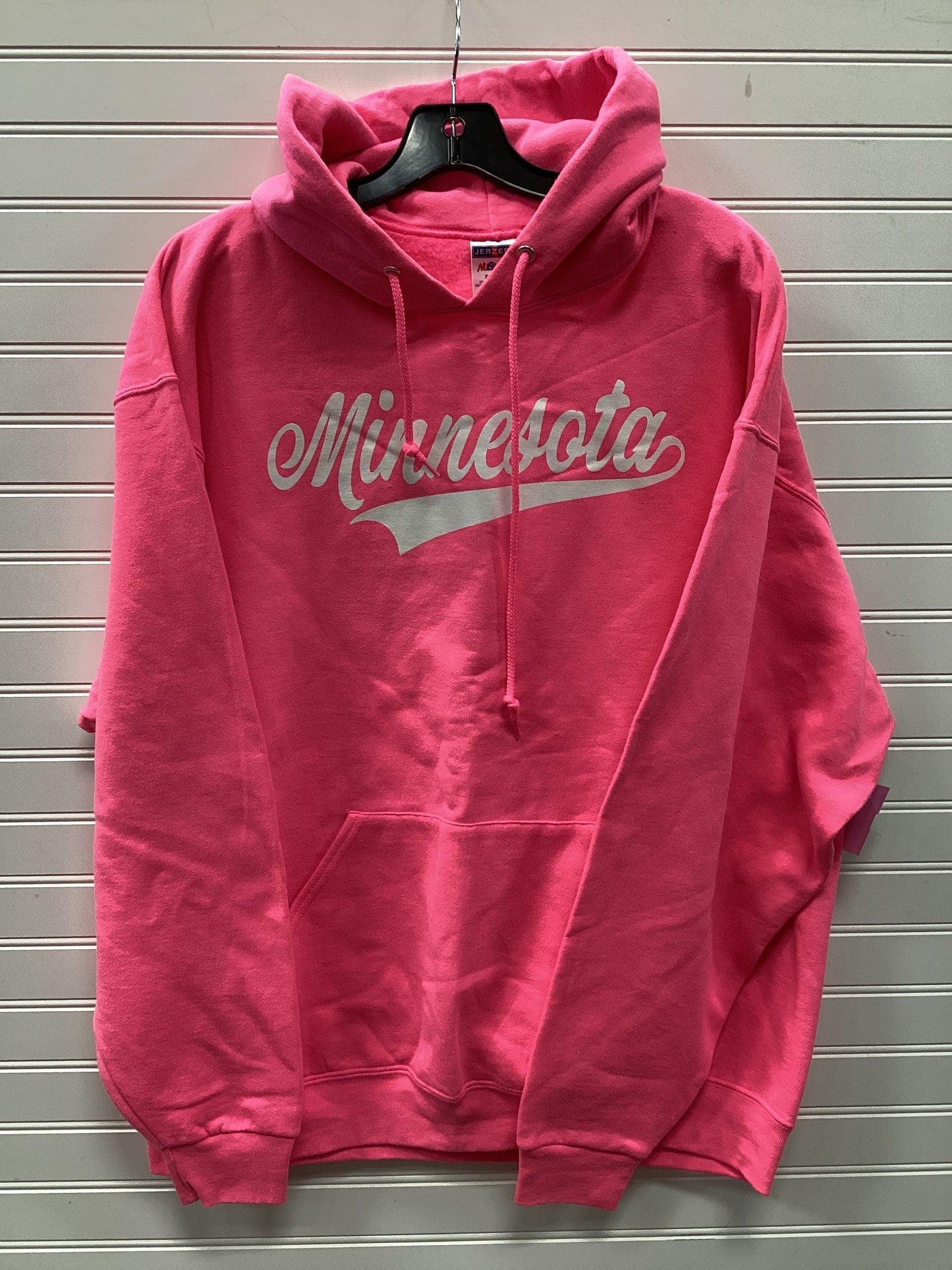 Sweatshirt Hoodie By Jerzees In Pink, Size:Xl