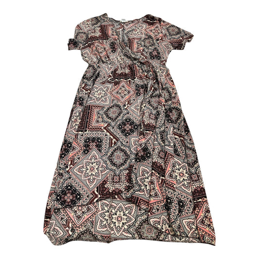 Dress Casual Maxi By Cmf In Black & Pink, Size:2X