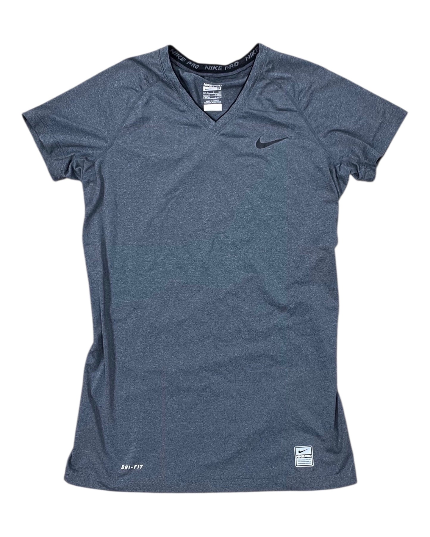 Athletic Top Ss By Nike In Grey, Size:S