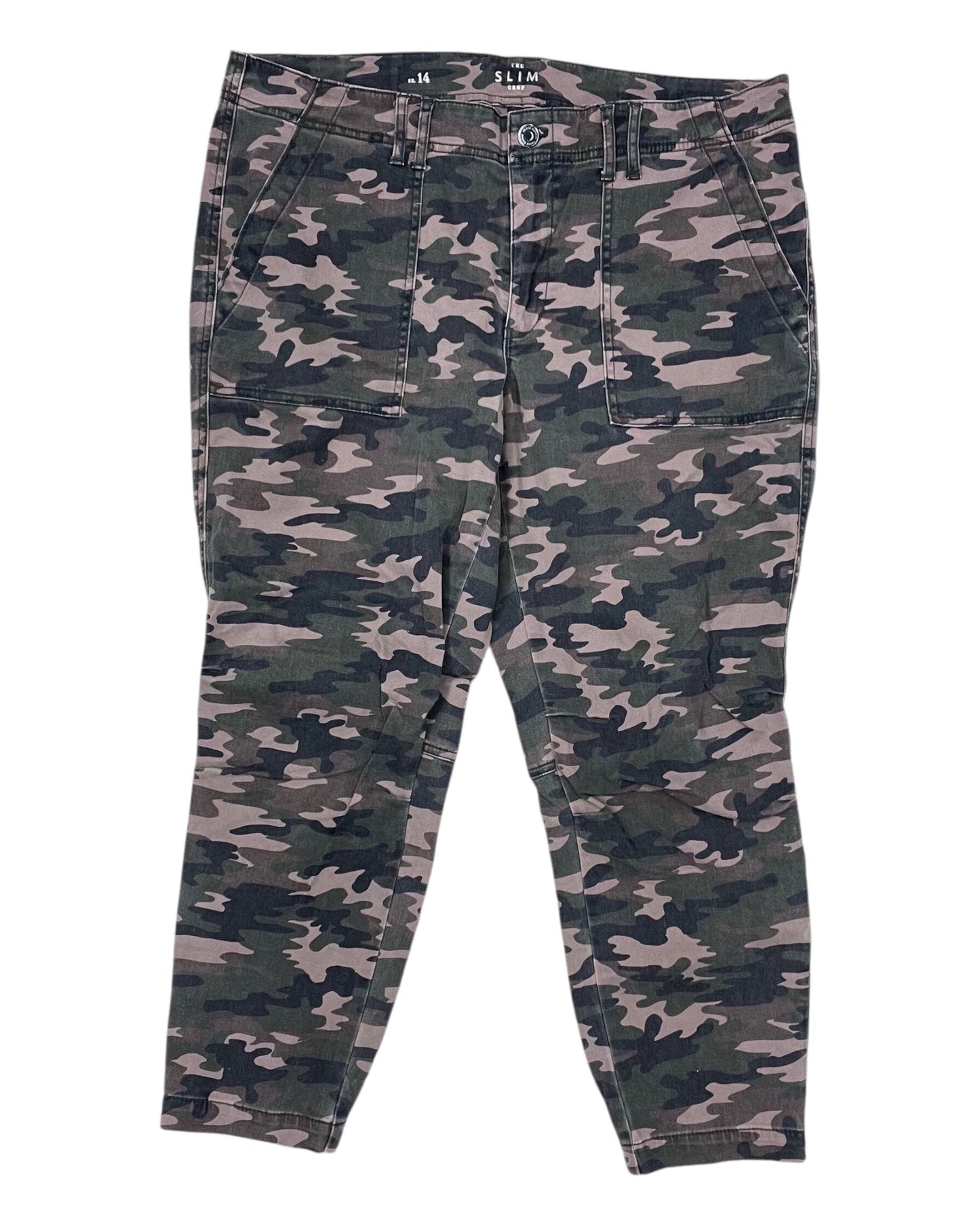 Pants Cropped By Clothes Mentor In Camouflage Print, Size:14
