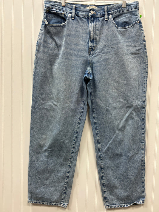 Jeans Wide Leg By Madewell In Blue Denim, Size:12