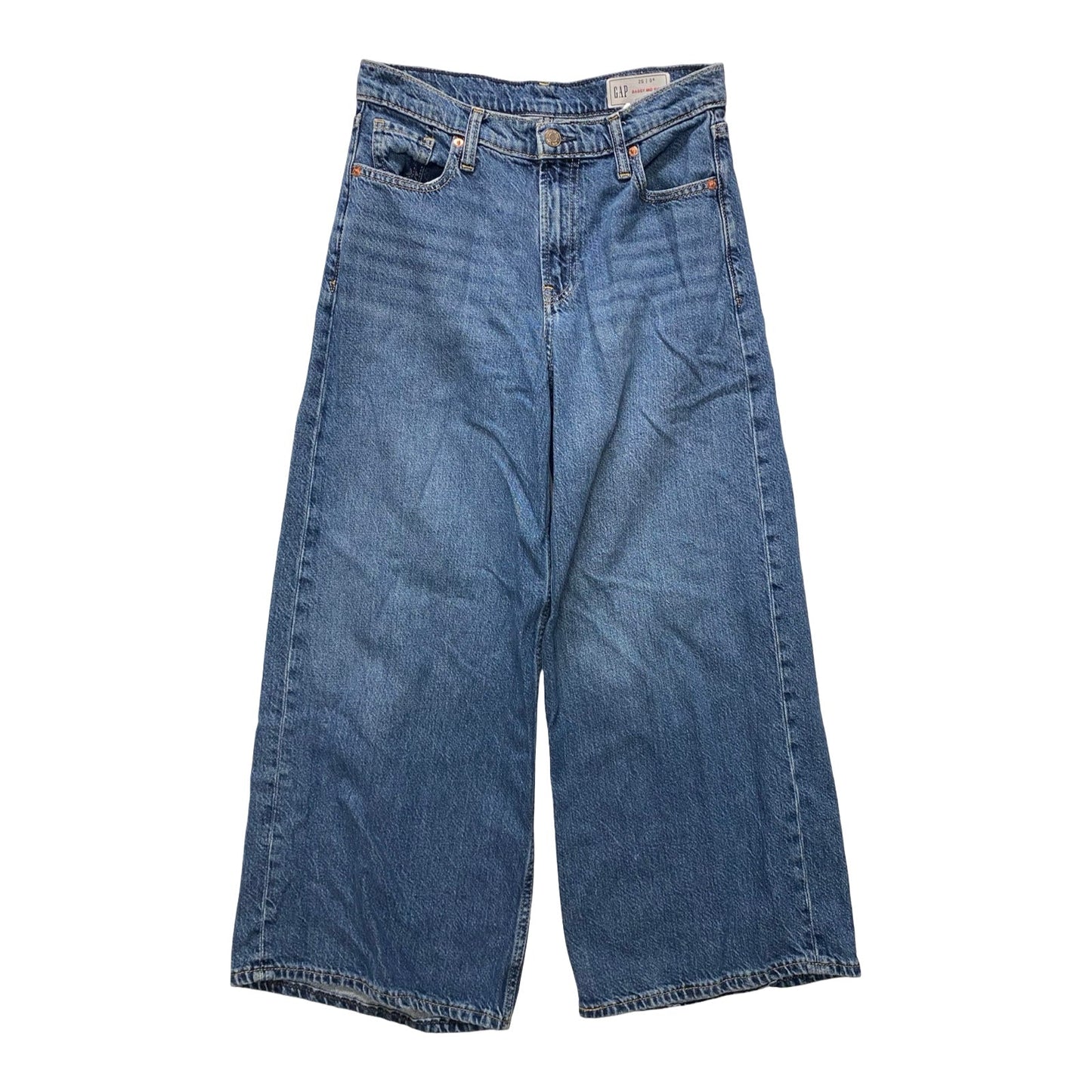 Jeans Wide Leg By Gap In Blue Red & White, Size:0