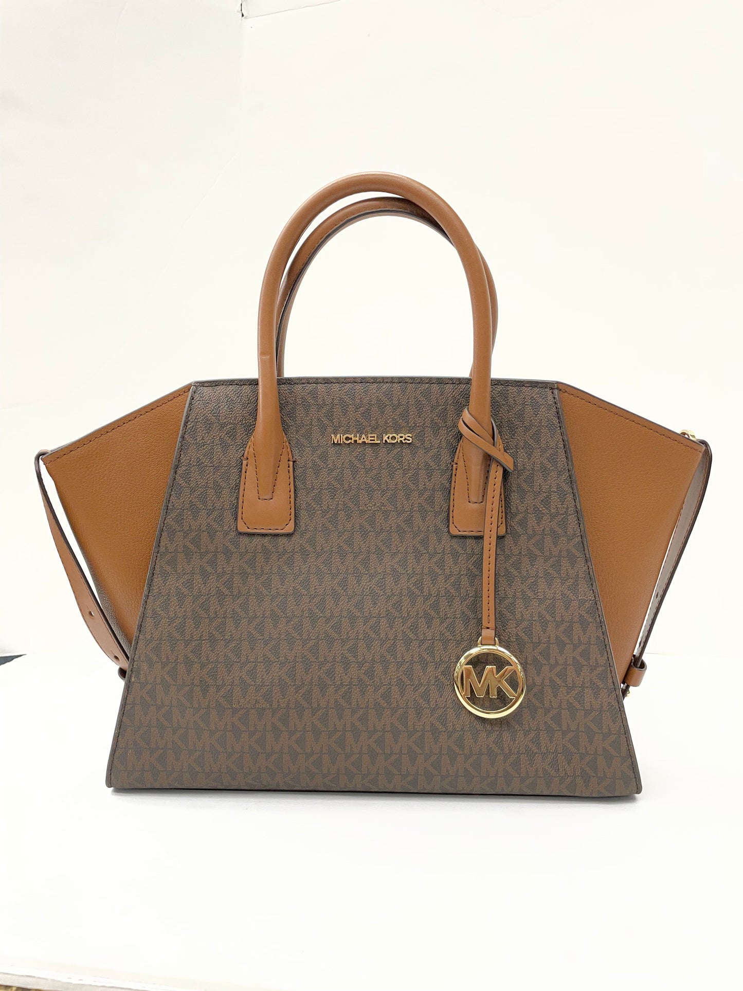 Handbag Designer By Michael Kors In Brown, Size:Large