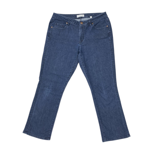 Jeans Straight By Loft In Blue Denim, Size:8