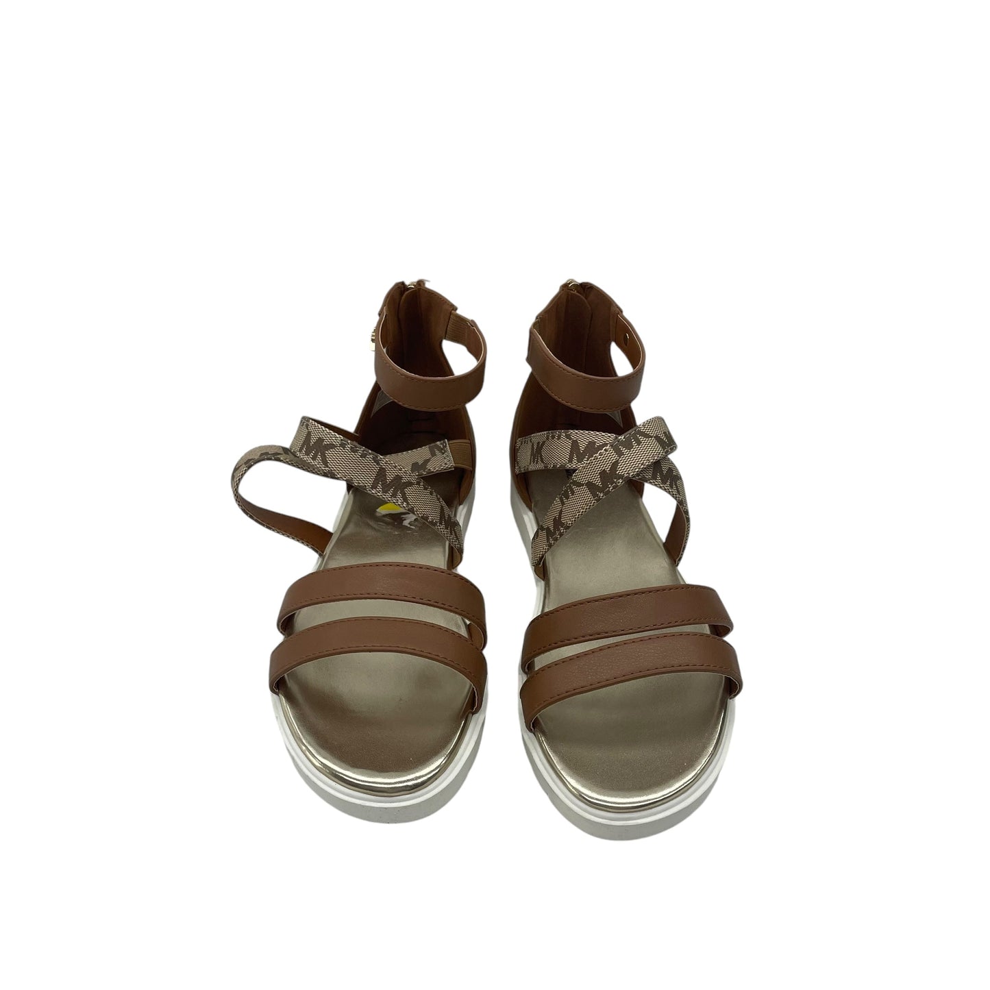 BROWN & GOLD SANDALS DESIGNER by MICHAEL KORS Size:5