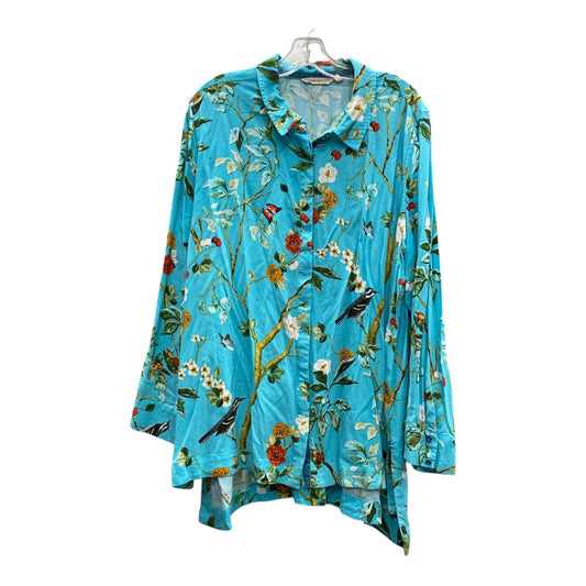 TOP LS by SOFT SURROUNDINGS In TEAL, Size: 2X