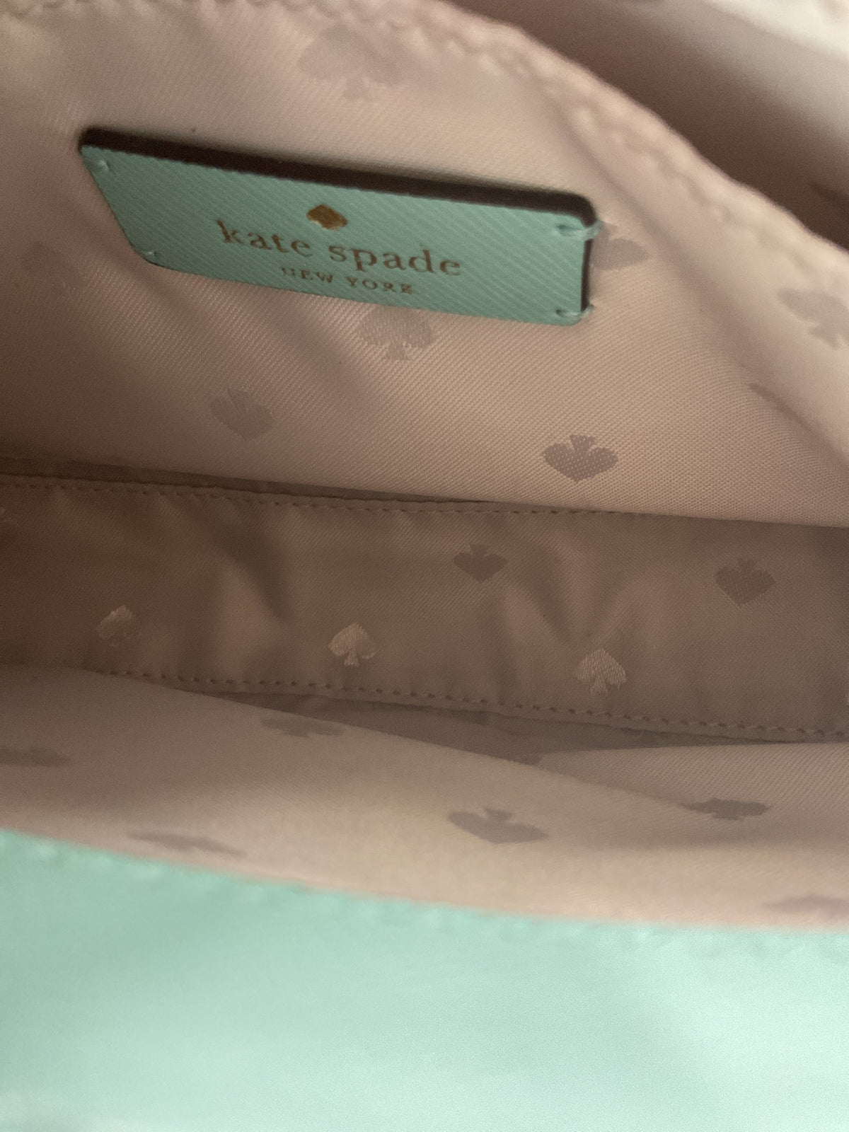 Handbag Designer By Kate Spade In Blue & White, Size:Medium