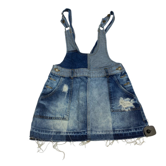 Shortalls By Free People In Blue Denim, Size:Xs
