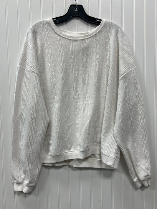 Athletic Top Ls Collar By Zyia In White, Size:Xxl