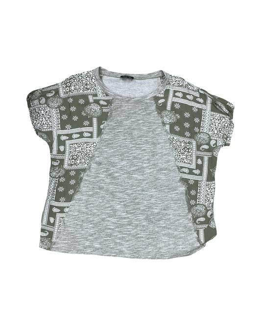 Top Ss By Gigio In Green & Grey, Size:M
