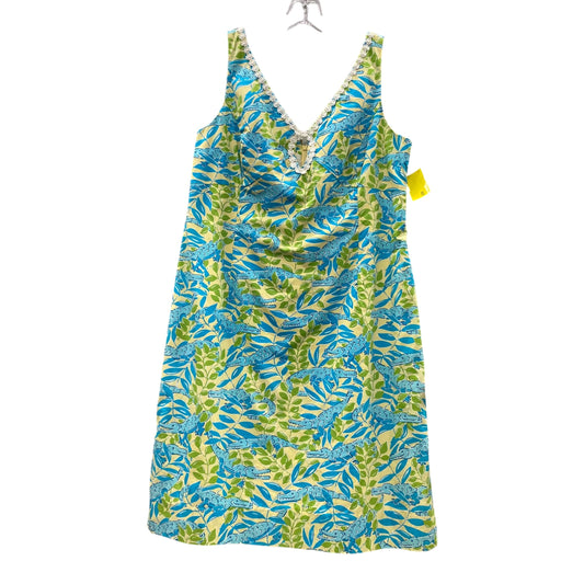 Dress Designer By Lilly Pulitzer In Blue & Yellow, Size:10