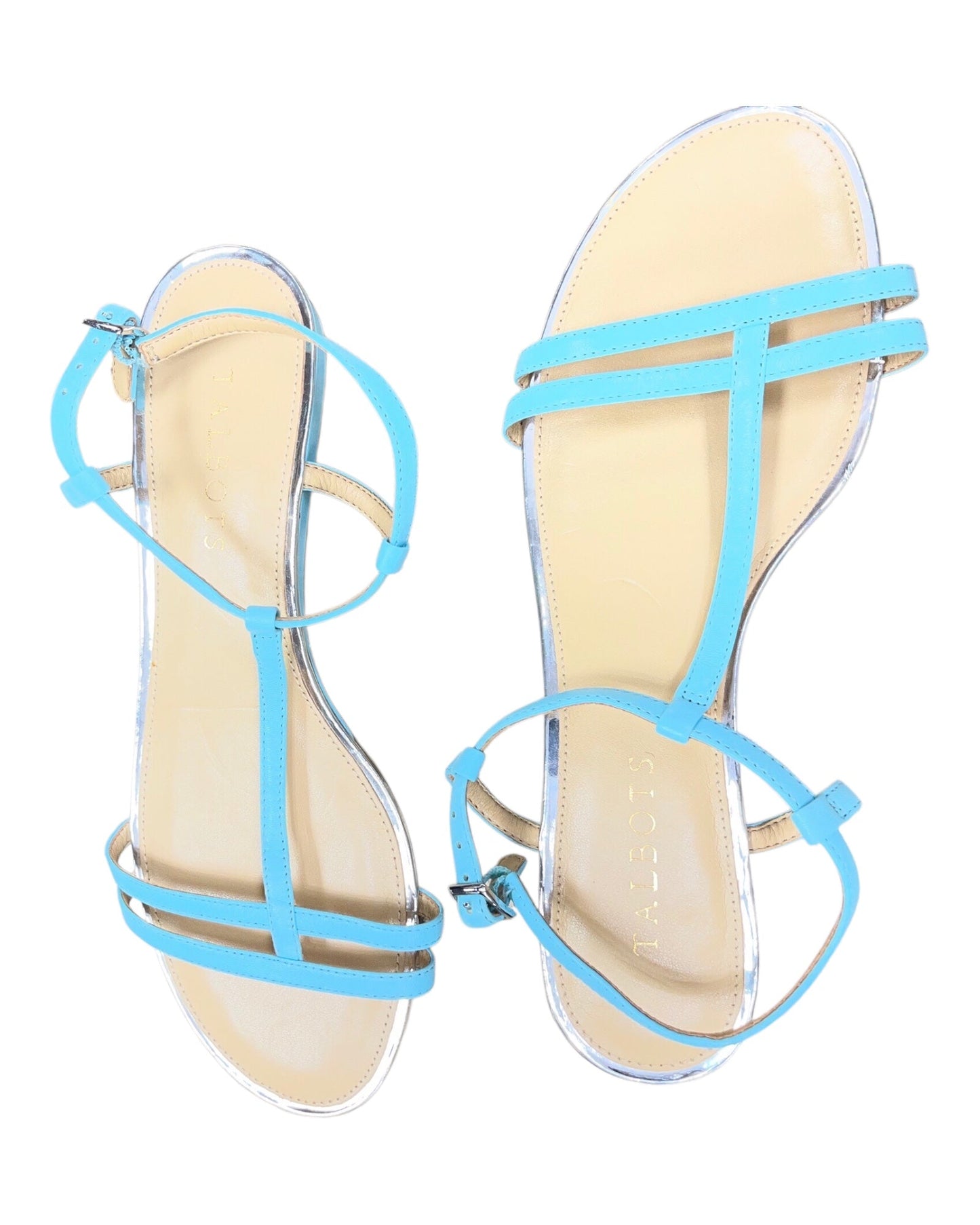 Sandals Flats By Talbots In Teal, Size:7.5