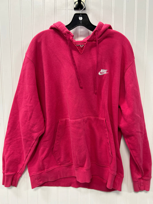 Athletic Sweatshirt Hoodie By Nike Apparel In Pink, Size:1X