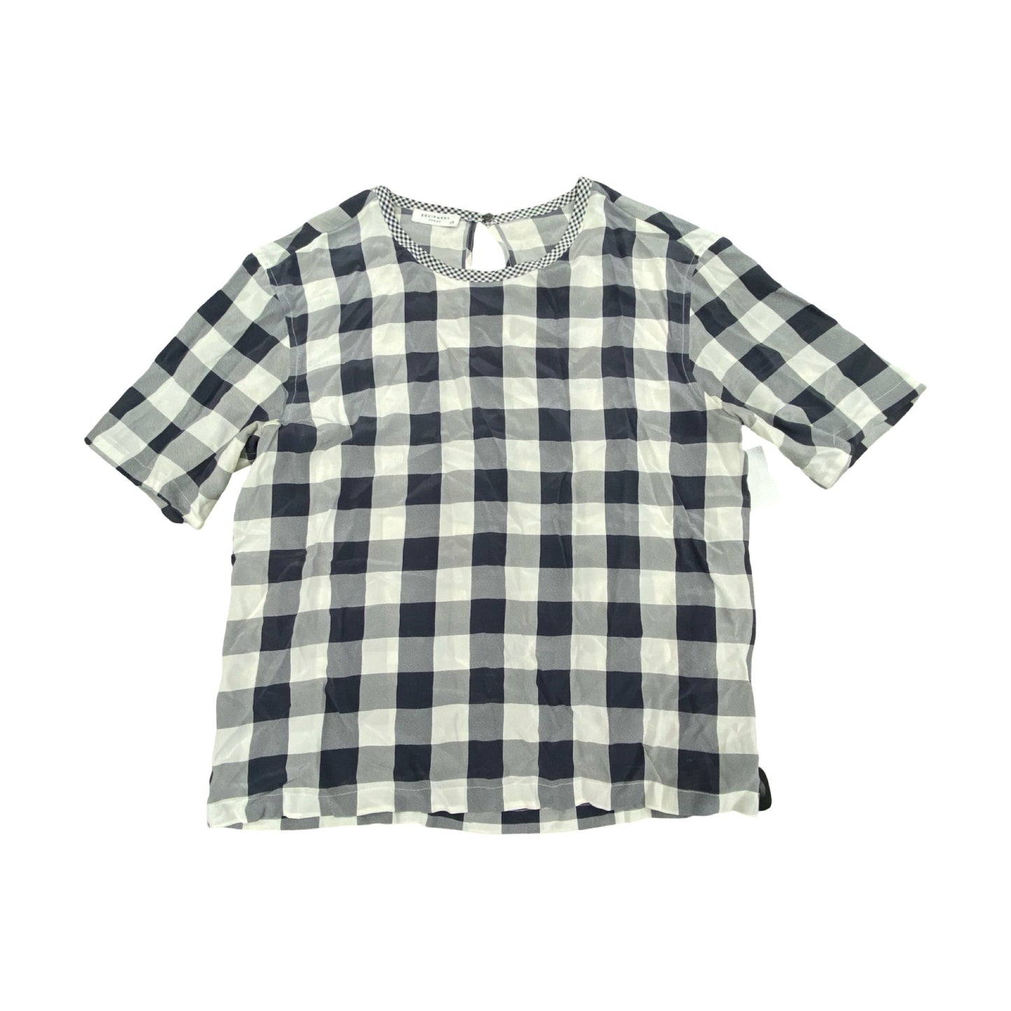 Top Ss By Equipment In Checkered Pattern, Size:L