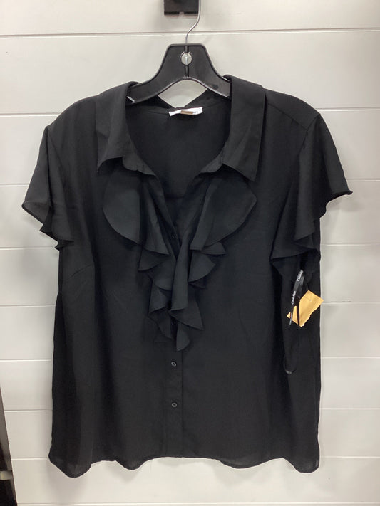 Top Ss By Calvin Klein In Black, Size:1X