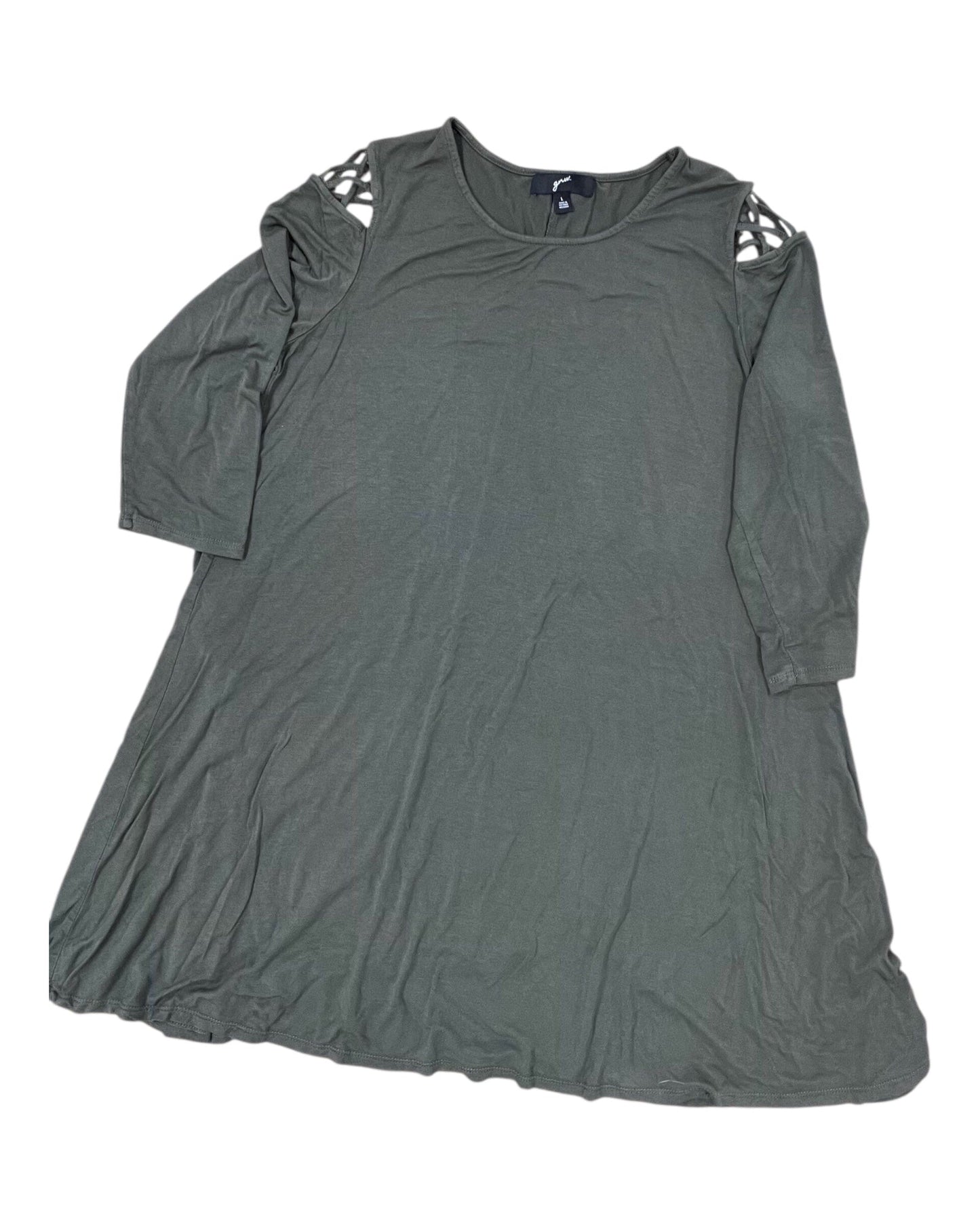 Dress Casual Midi By Clothes Mentor In Green, Size:L
