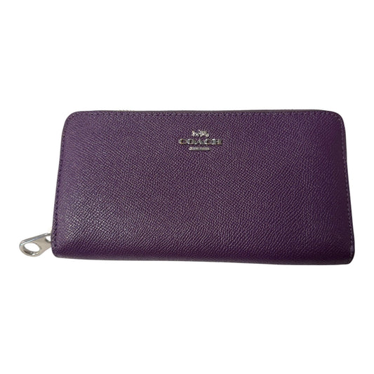 Wallet Designer By Coach In Purple, Size:Large