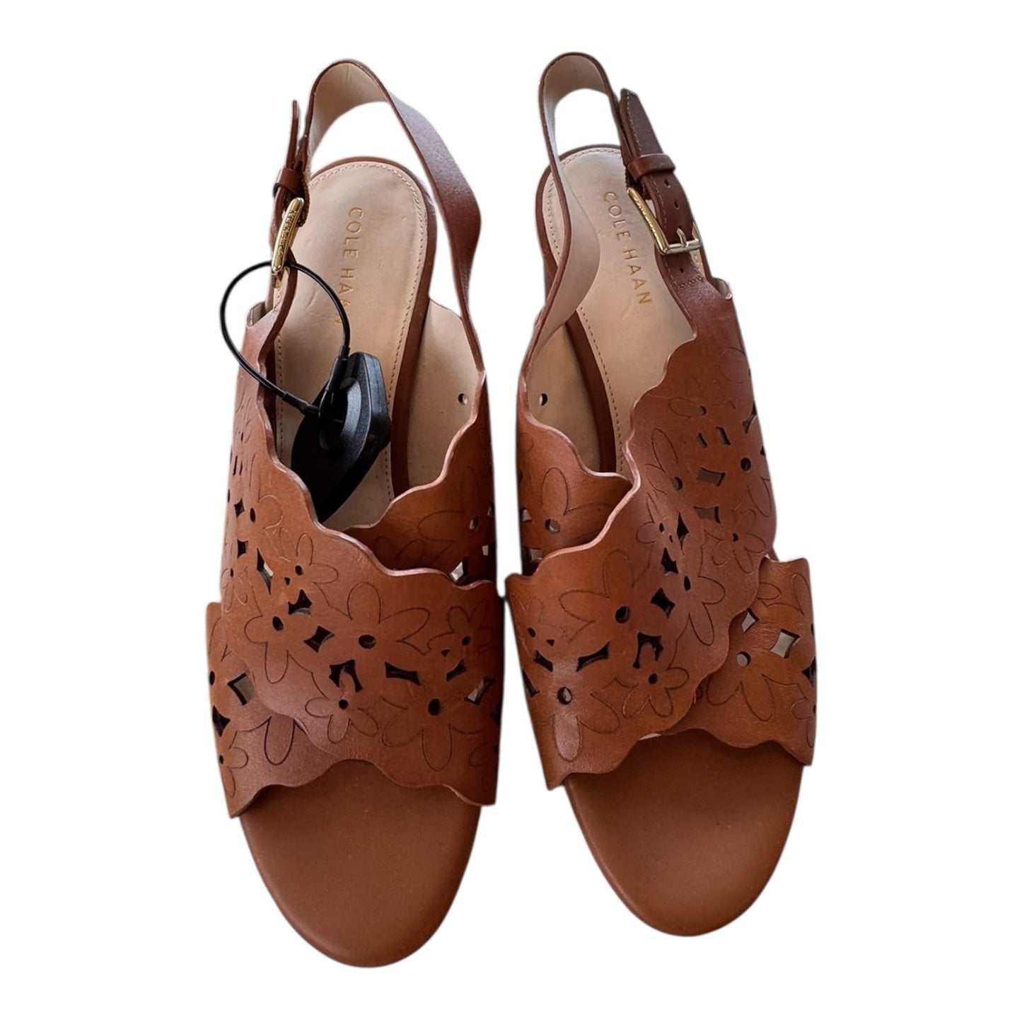 Sandals Heels Block By Cole-Haan In Brown, Size:7.5