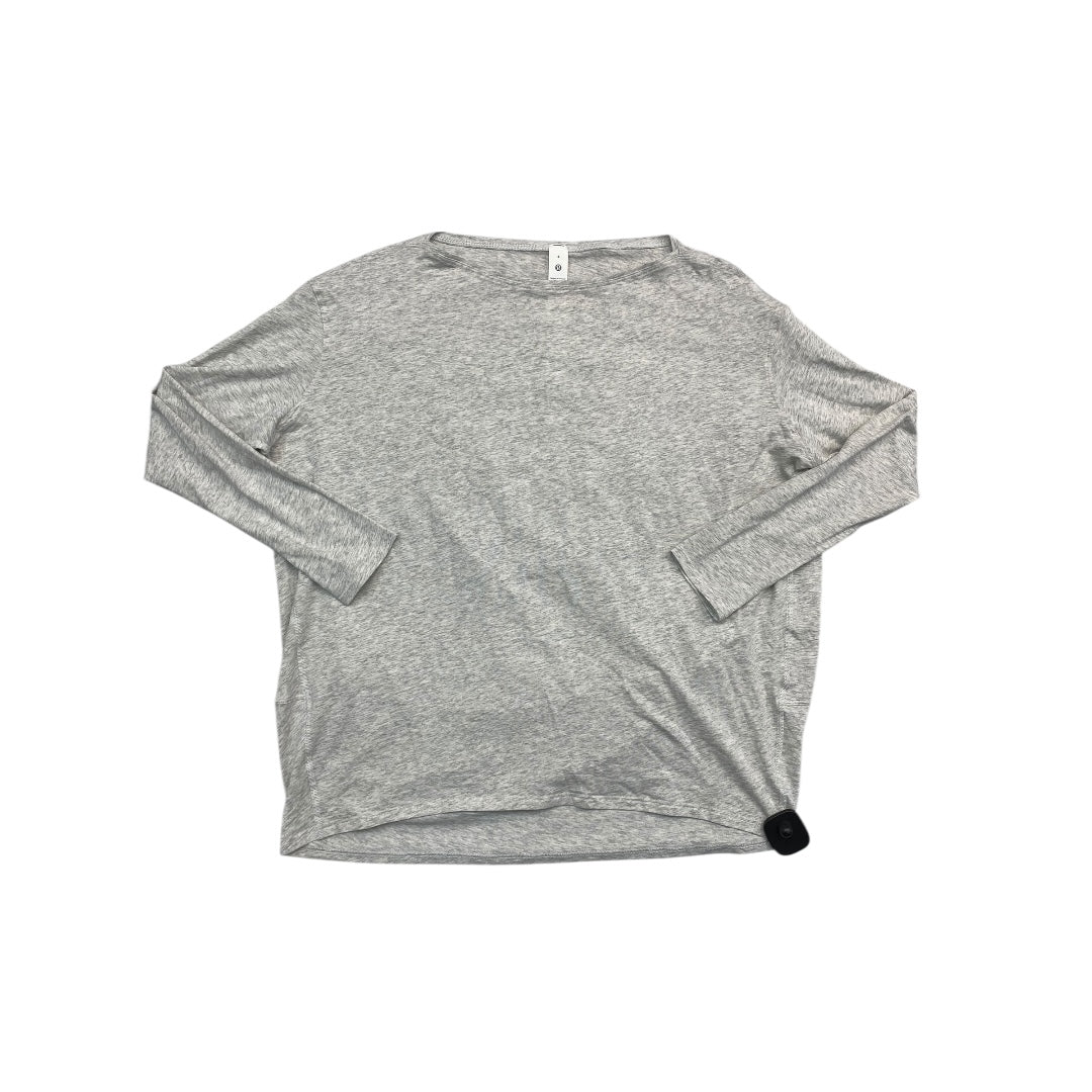 Athletic Top Ls Collar By Lululemon In Grey, Size:6