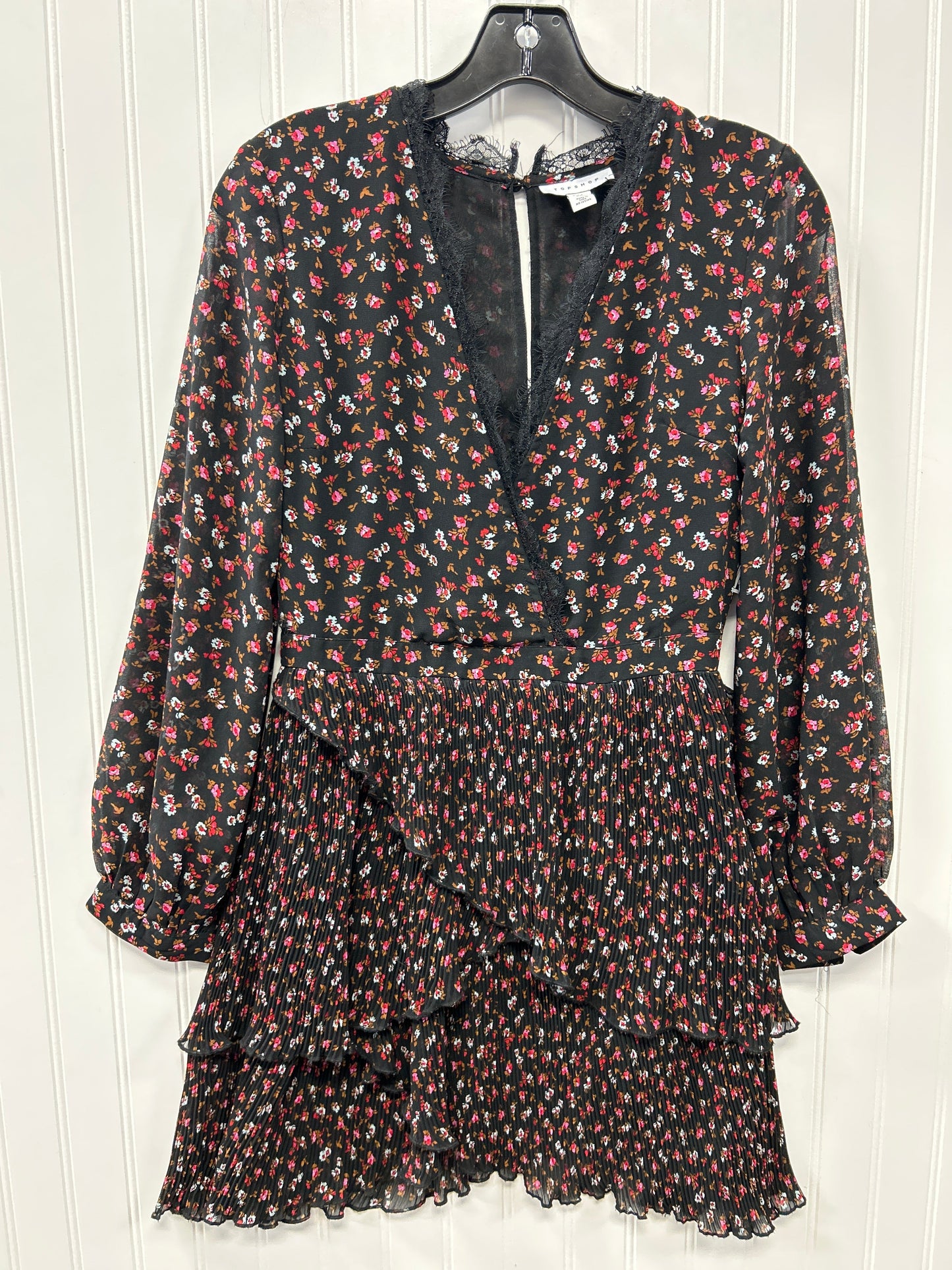 Dress Casual Midi By Top Shop In Black, Size:Xs